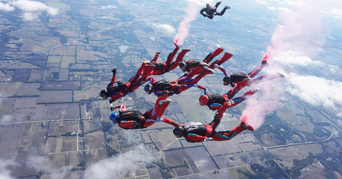 Blue Skies Parachute Team Celebrates Milestones