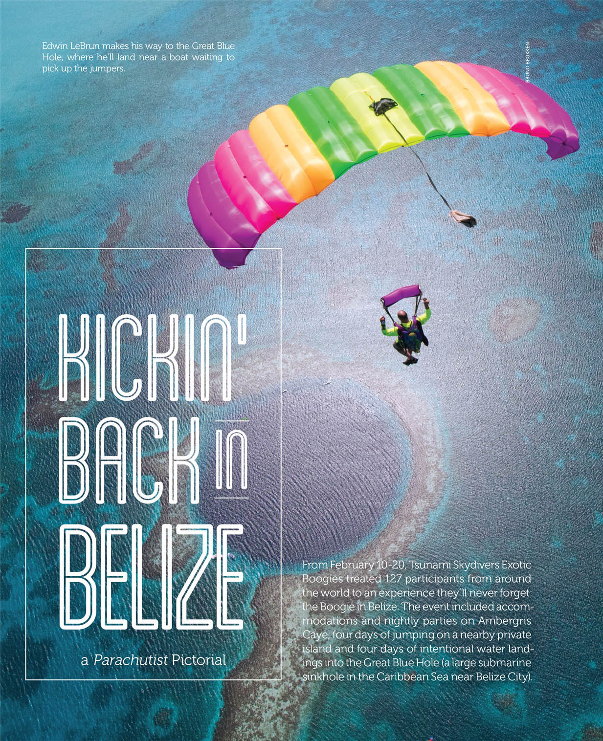 Kickin' Back in Belize- A Parachutist Pictorial